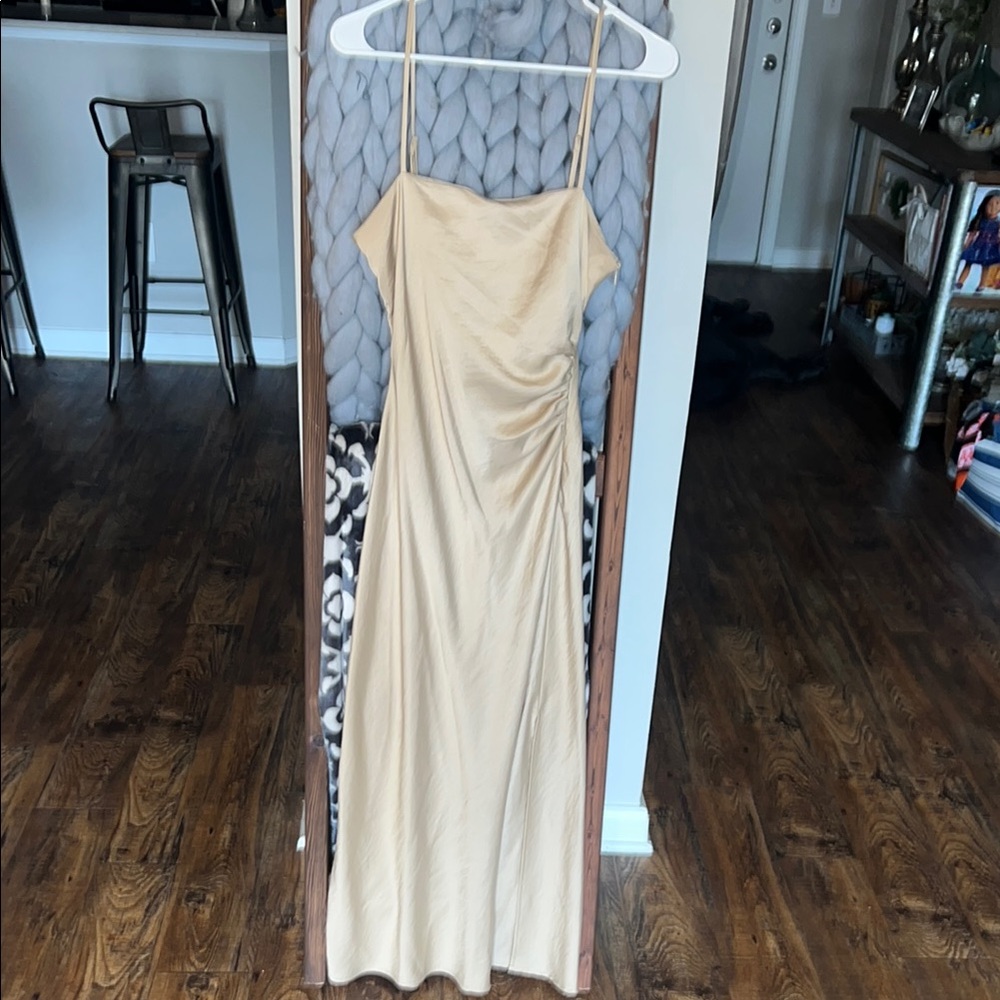 House of Harlow 1960 Cream Spaghetti Strap Sundress